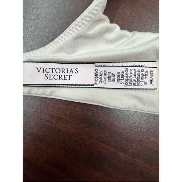 Victoria’s Secret Body By Victoria Lined Perfect Coverage Nude Sparkle Bra 34B - Picture 5 of 9